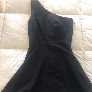 NPD x The Naven Twins Black One-Shoulder Dress